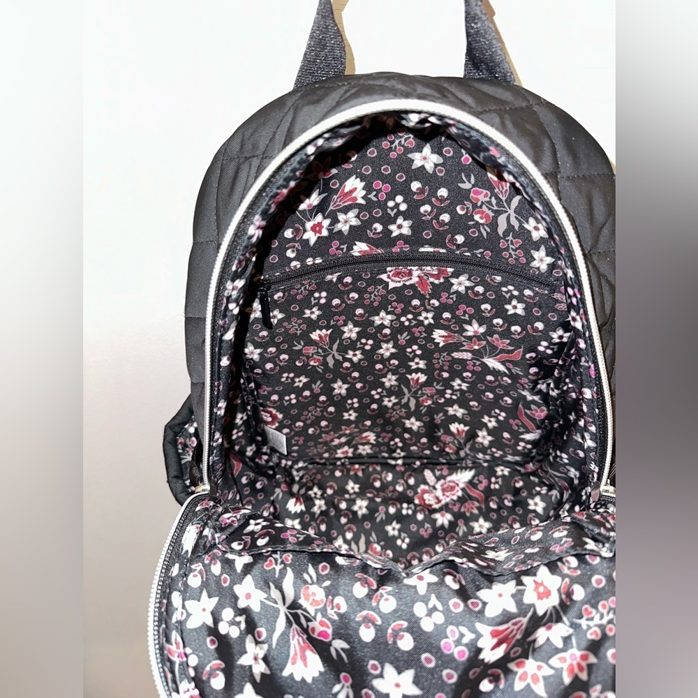 Vera Bradley Black Small Backpack in Performance Twill - Picture 4 of 11